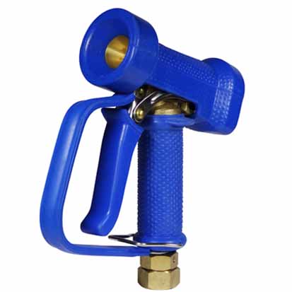 AKMNP01-B-SW34, standard flow water gun with trigger guard and ball bearing swivel, blue
