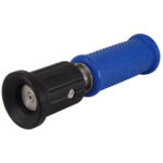 AKRSH03-B, stainless steel spray head black, blue handgrip