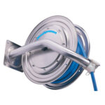 AKBO886-12-25, Stainless steel automatic hose reel "Nederman 884" suited for 25 m. 1/2" hose.