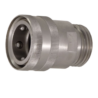 AKR1121-GHT, St.st. coupler, 3/4" male GHT thread, flat seal