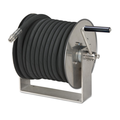 ATKi2Mini 20/10, 3/8" hose reel manual, stainless steel. 1.4301 for max. 20 m hose with outer diameter 15 mm.