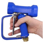 AKNNP01-B, Plastic standard flow cleaning gun with trigger protection, blue - Image 4